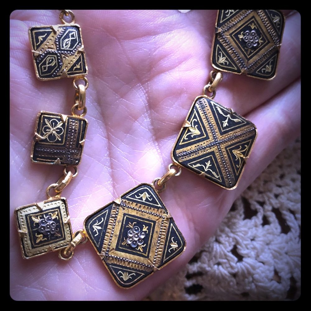 Vintage Damascene Necklace